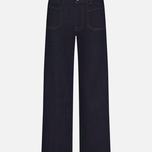 Frame Denim Le Pixie Slim Palazzo in Deep Indigo